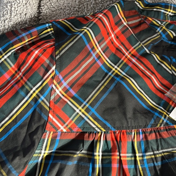 NWT JCrew Jewel Button Plaid Top - Picture 5 of 8